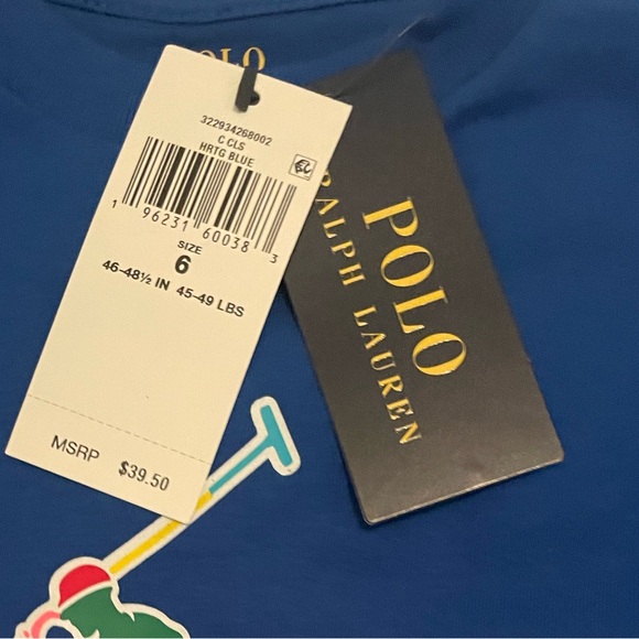✨ New with tags! ✨ POLO RALPH LAUREN Crewneck Tee. [Small: Size 6 Boys] - Picture 3 of 5